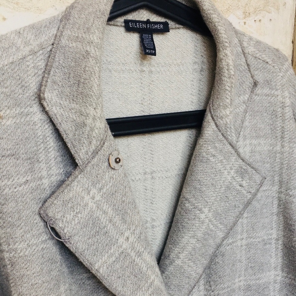 MUST GO! Eileen Fisher Heathered Check Coat